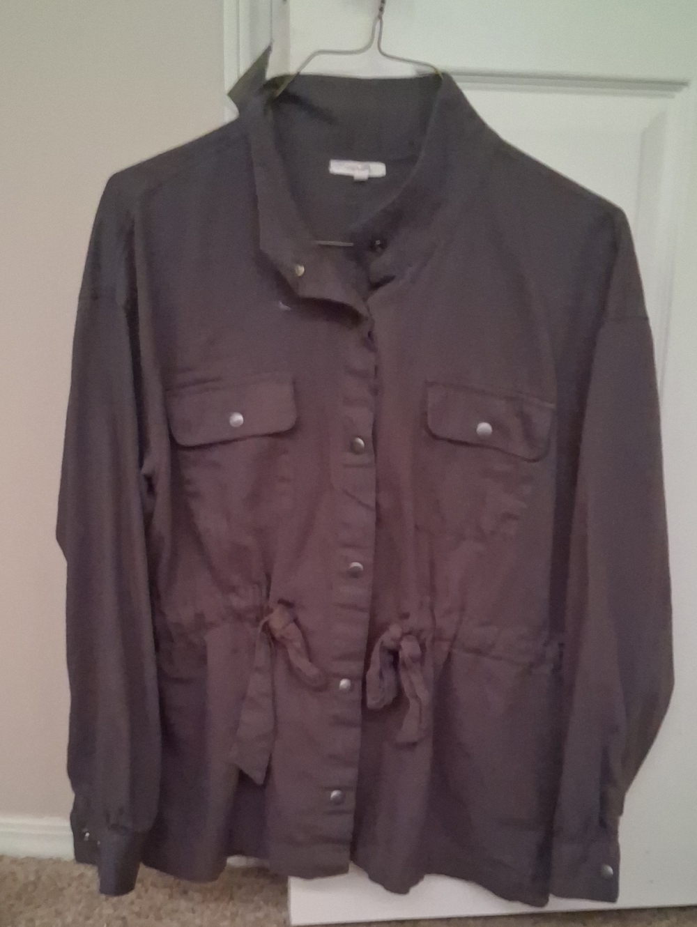 Maurices Olive Green Utility Jacket with Drawstring